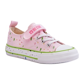 Tênis Infantil com Velcro Big Star LL374064 Rosa
