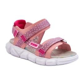 Sandália infantil com velcro Big Star LL374202 rosa