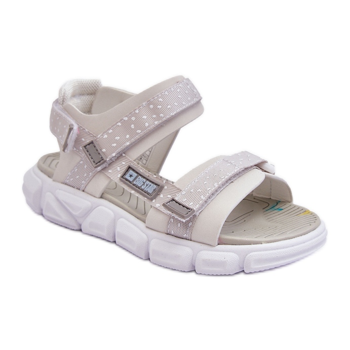 Sandália infantil com velcro Big Star LL374201 cinza