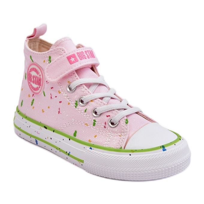 Tênis infantil estampado Big Star LL374051 rosa
