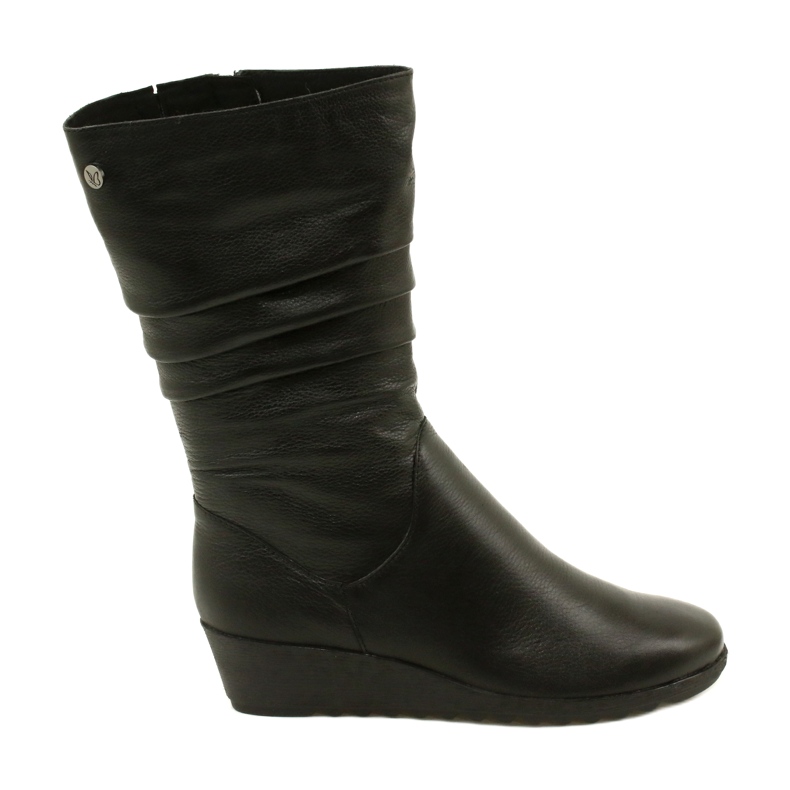 Botas de cunha curta Caprice Walking On Air 25417-41 022 pretas preto