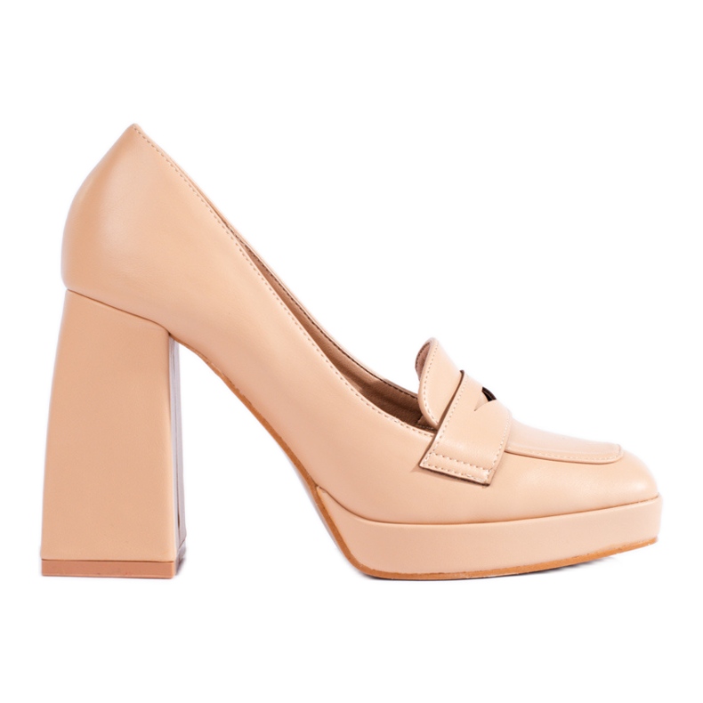 Botas bege com bloco grosso da Shelovet