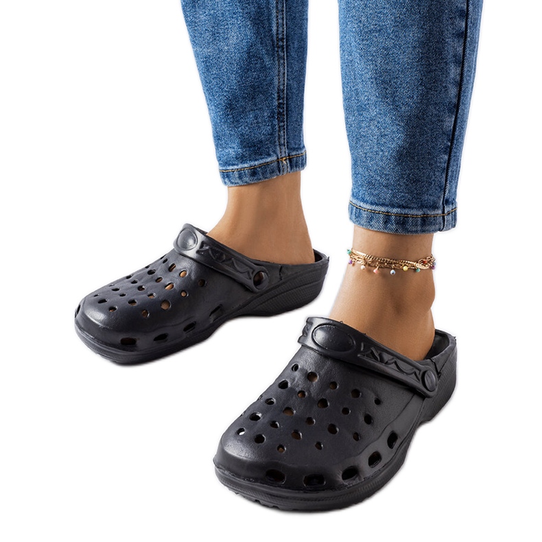 Chinelo fechado de espuma preto Kleist.