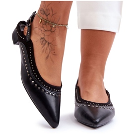 PG1 Sabrinas de couro com tachas preto Laroshe