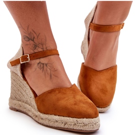 Sandália de camurça com cunha marrom Selfoss