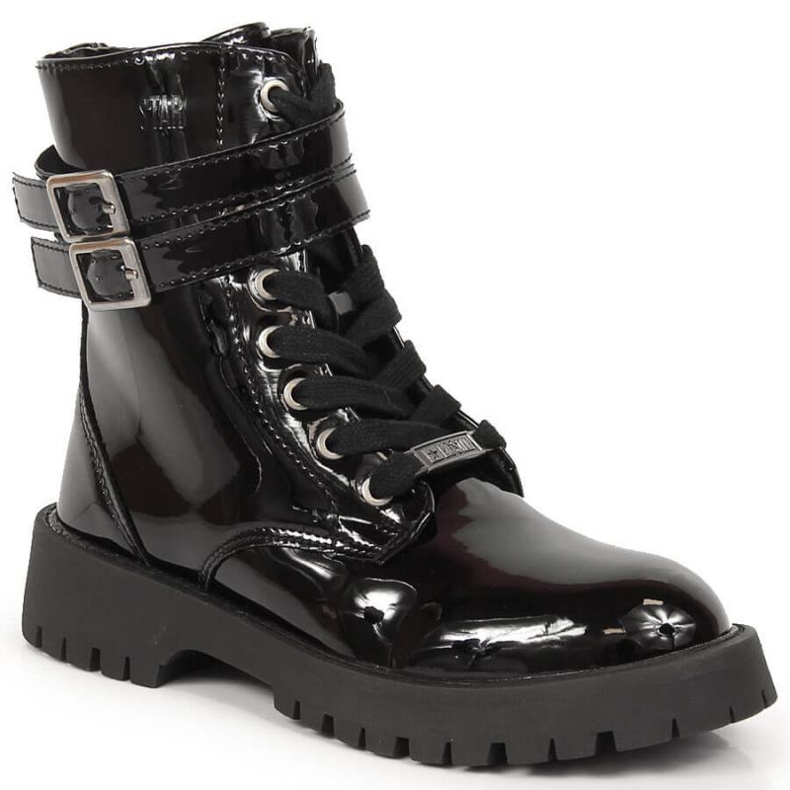 Botas de couro envernizado Big Star Jr KK374131 preto