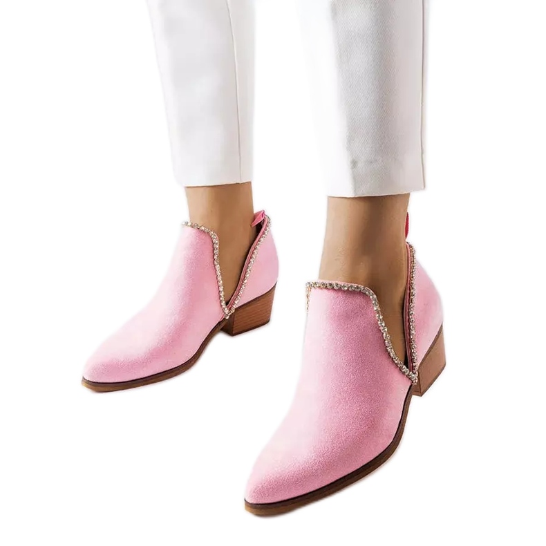 Botas de salto rosa Hachée