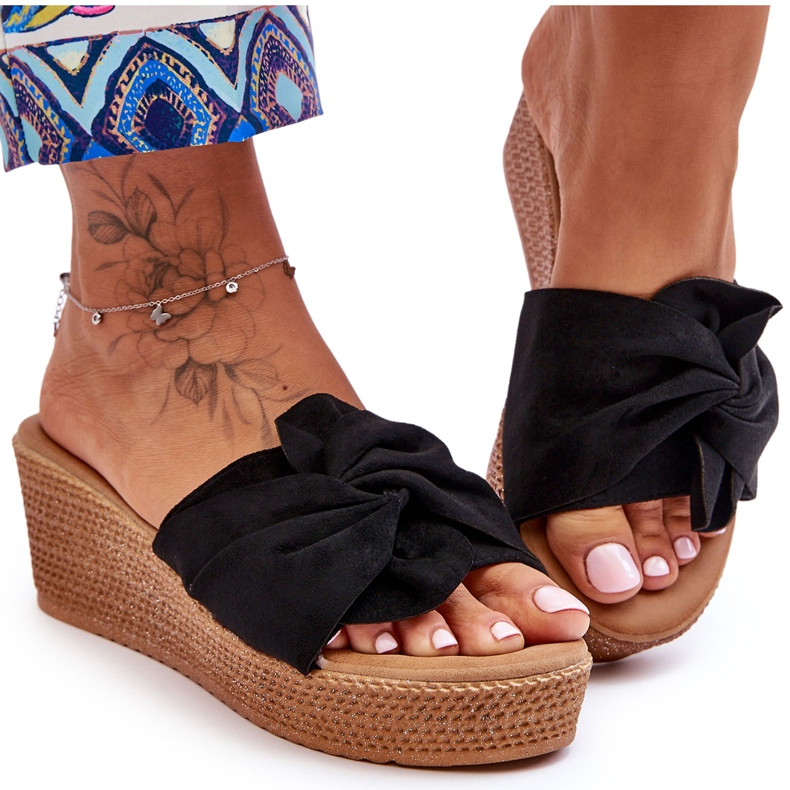 Sandália Cunha Feminina Preta Calama preto