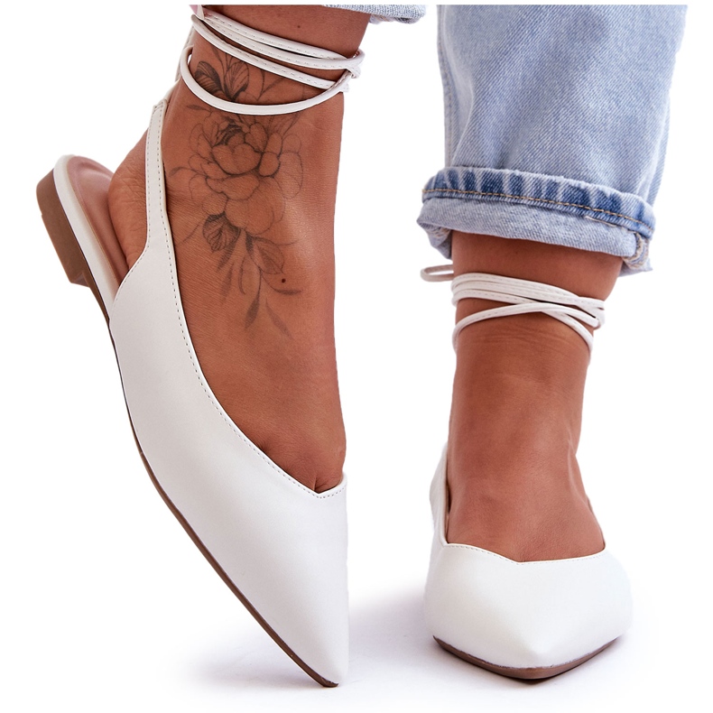 PG1 Bailarinas femininas brancas Lilly Ann branco