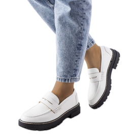 Brogues brancos com palmilha de couro Biddie