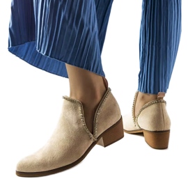 Botins bege decorados com strass Ditten Botins bege decorados com strass Ditten