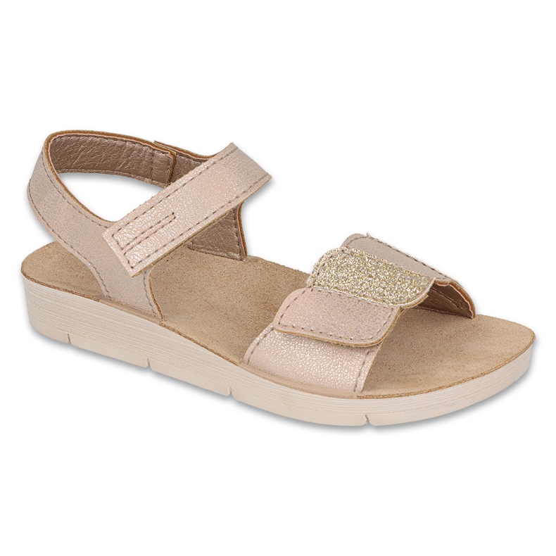 Sandals Befado Girls 068Y006 bege com glitter Sandals Befado Girls 068Y006 bege com glitter