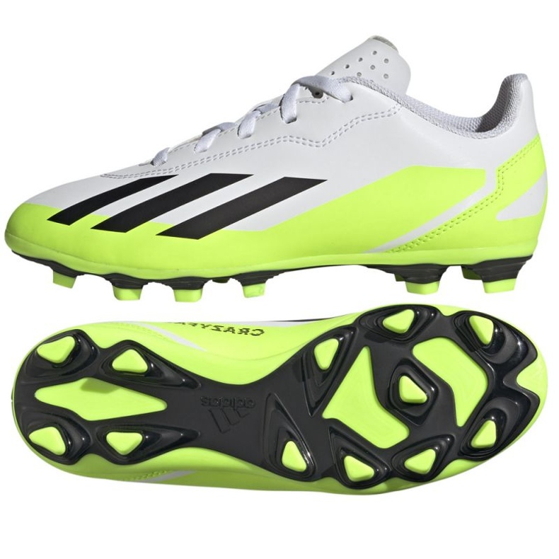 Chuteira Adidas X Crazyfast.4 FxG Jr IE1588 branco branco