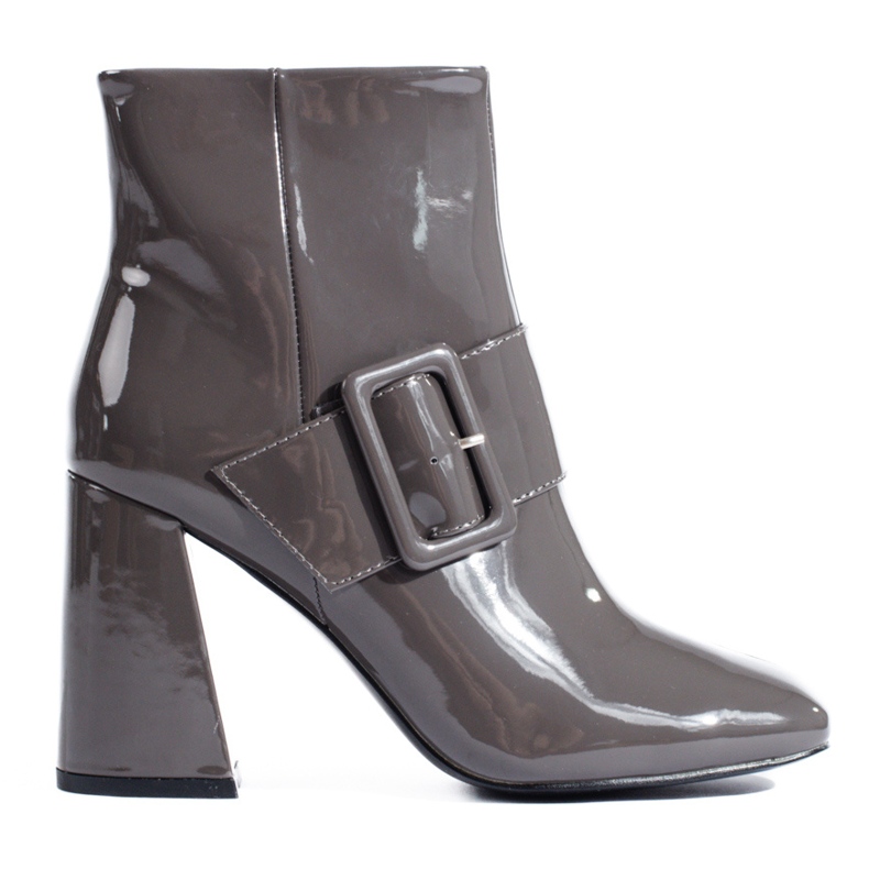 Botas de tacão cinza envernizado, Shelovet