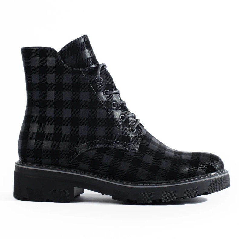 Shelovet Checkered Feminino Trabalhadores preto