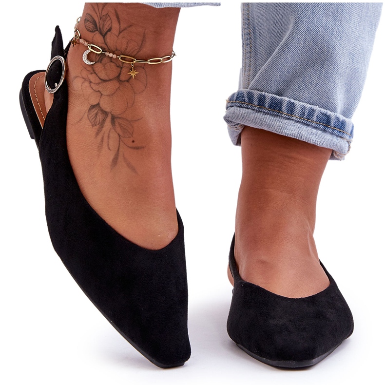 PS1 Sabrinas femininas de camurça preta Kenra preto