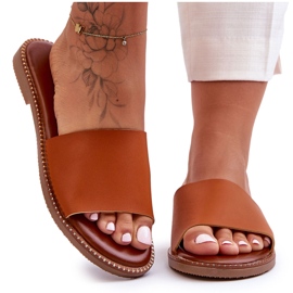 Chinelos femininos clássicos Camel Afrodite marrom