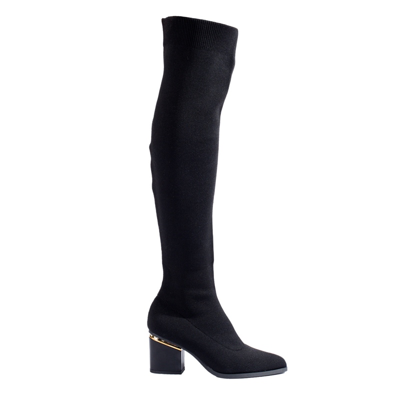 Meia-calça Shelovet têxtil feminina preta preto