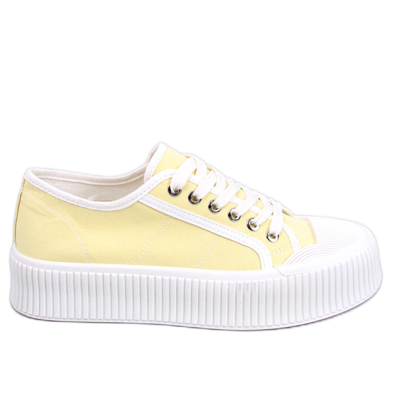 Tênis plataforma feminino Dors Yellow amarelo