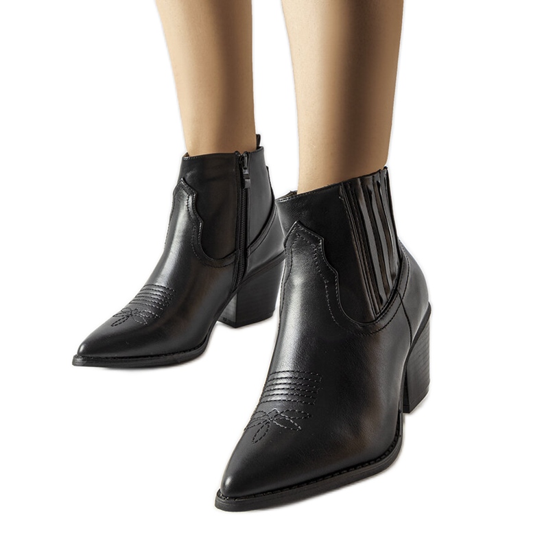 Botas de cowboy clássicas pretas, Gustav preto