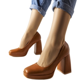 Sapatos de salto alto marrons da Mailly marrom