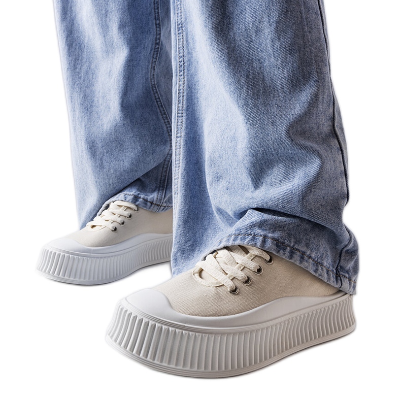 Tênis de solado chunky bege, Wallace.