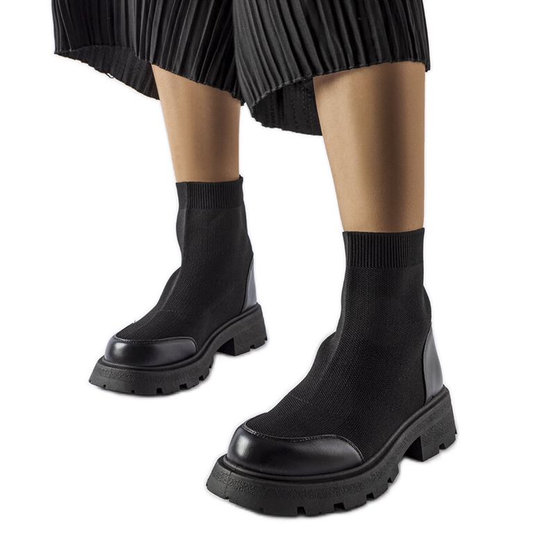 Bota meia preta Lonte preto