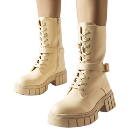 Bota trabalhador bege com cadarço, Rive Bota trabalhador bege com cadarço, Rive