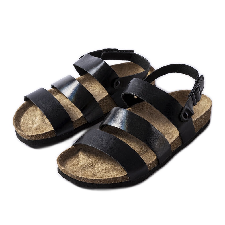 Sandálias de cortiça pretas de Lee Cooper preto