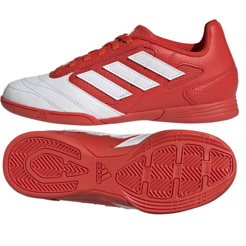 Tênis adidas Super Sala In Jr IE1552 multicolorido laranjas e tintos