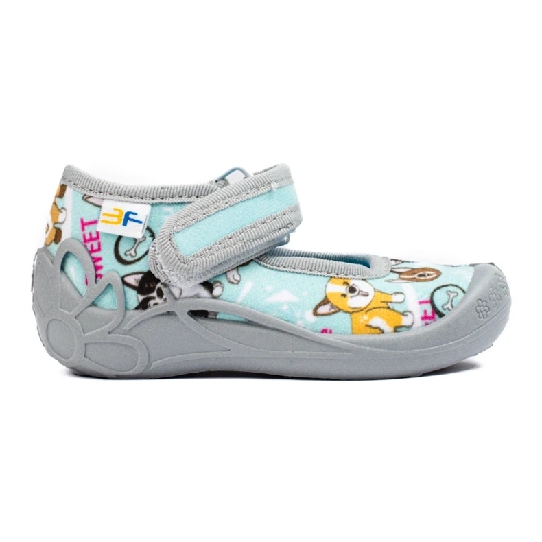 SHELOVET Chinelos infantis para jardim de infância com cães 3F azul