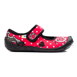 Chinelos vermelhos para meninas com velcro 3F