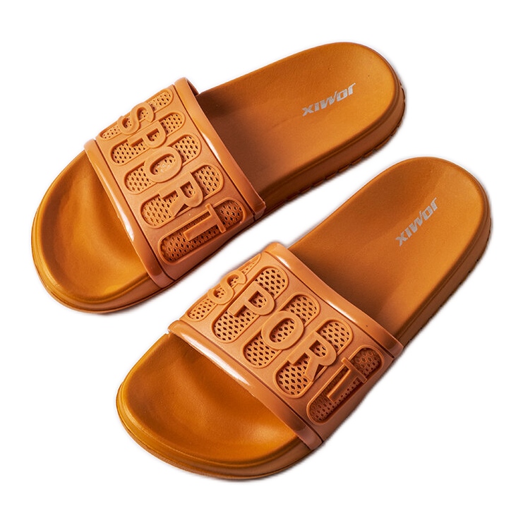 Moiariello slides de borracha laranja