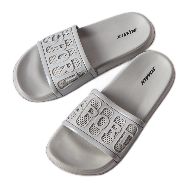 Moiariello slides de borracha cinza