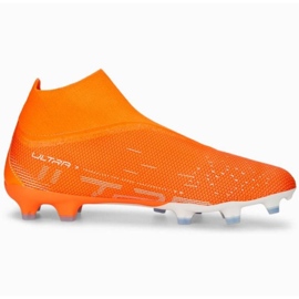 Chuteira Puma Ultra Match+ Ll FG/AG M 107243 01 laranja laranjas e vermelhos