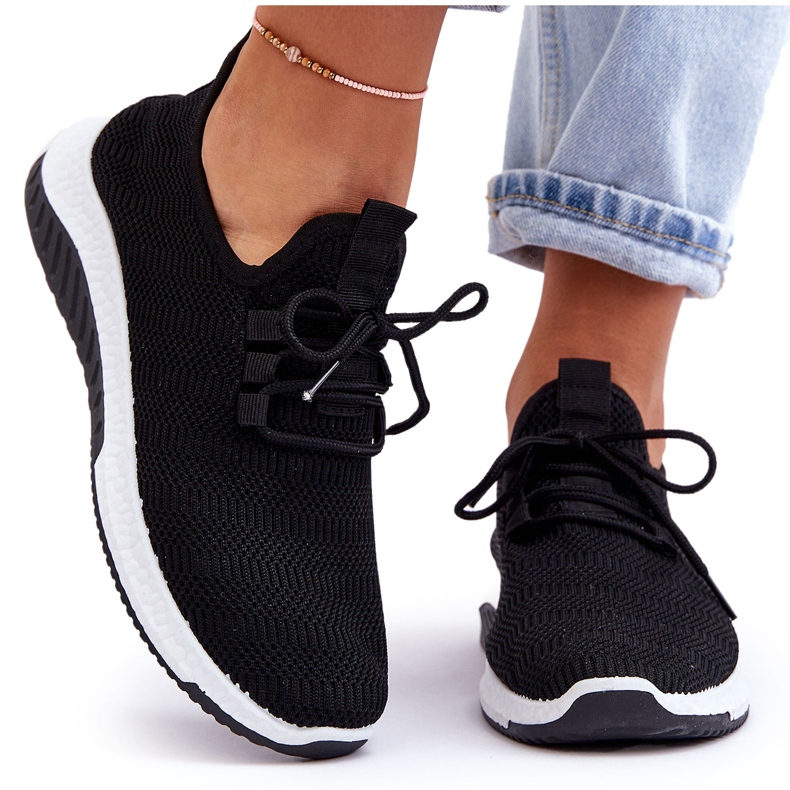 PG1 Tênis sem cadarço de tecido clássico preto Gusto