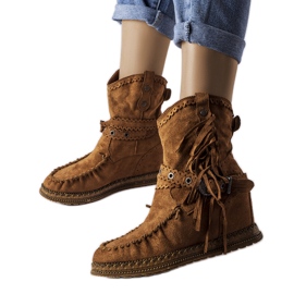 Inna Botas de cano alto marrons Teodata marrom