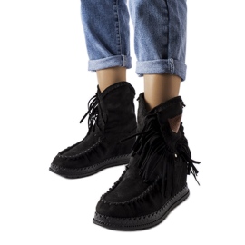 Inna Botas de cunha pretas, Giudice preto Inna Botas de cunha pretas, Giudice preto