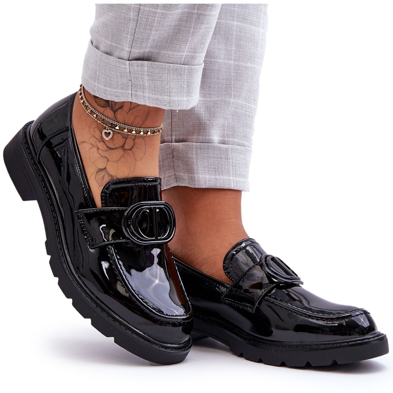 PG1 Mocassim plataforma laqueado preto Jarren