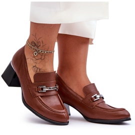 Lemar Sapatos confortáveis de couro marrom Damira castanho