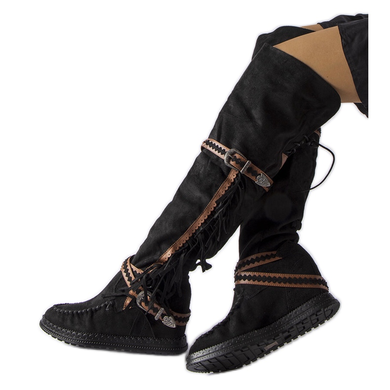 Inna Botas de cunha pretas da Novell preto