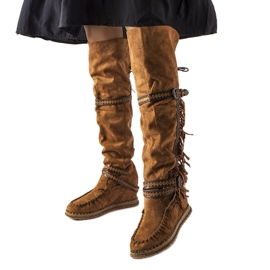 Inna Botas de cunha marrons Novella marrom