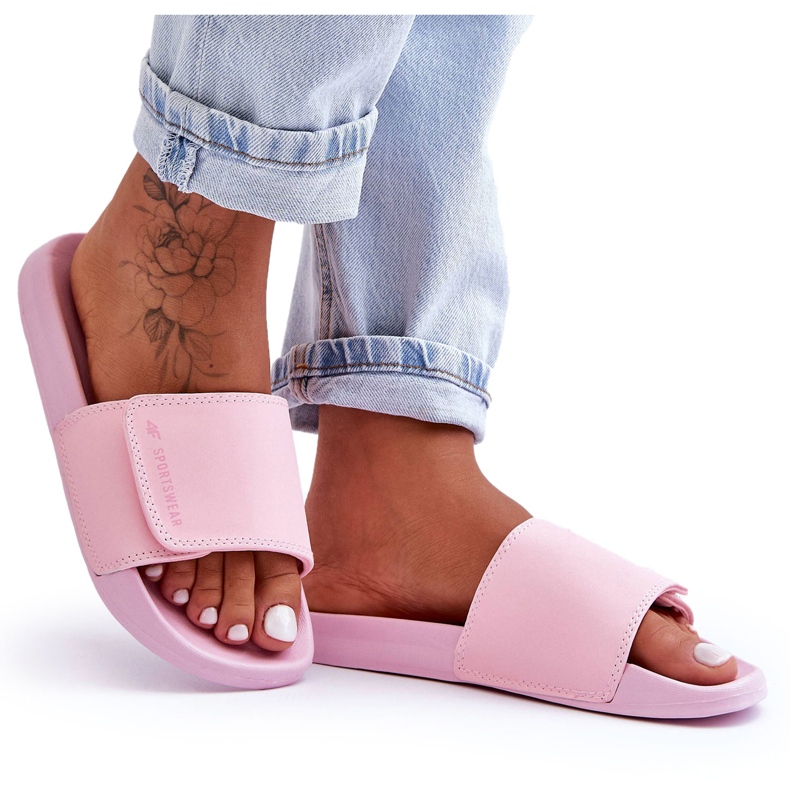 Chinelos femininos rosa 4F 4FSS23FFLIF070-56S