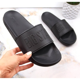 Chinelos de espuma clara pretos Big Star MM274715