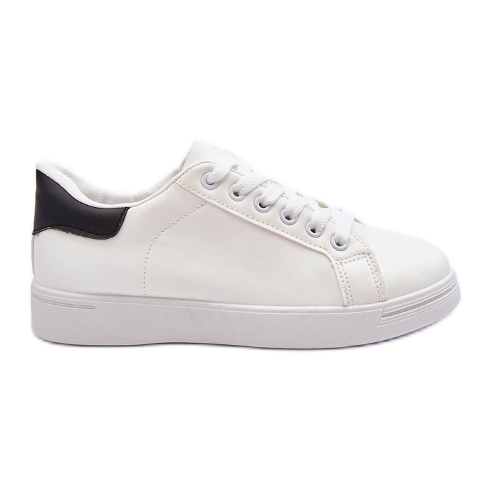 Tênis esportivo clássico feminino branco e preto Corrine