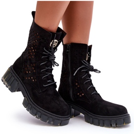 Botas Openwork Trabalhadores Preto Idealmente