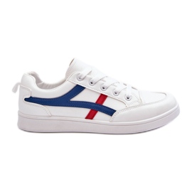 PG1 Sapatos esportivos femininos baixos com listras brancas Alemessa branco