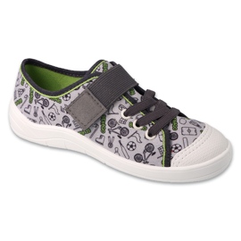 Chinelos infantis Befado 351Y028 cinza com estampas