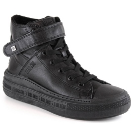 Tênis isolado com cadarço e velcro preto Big Star MM274008