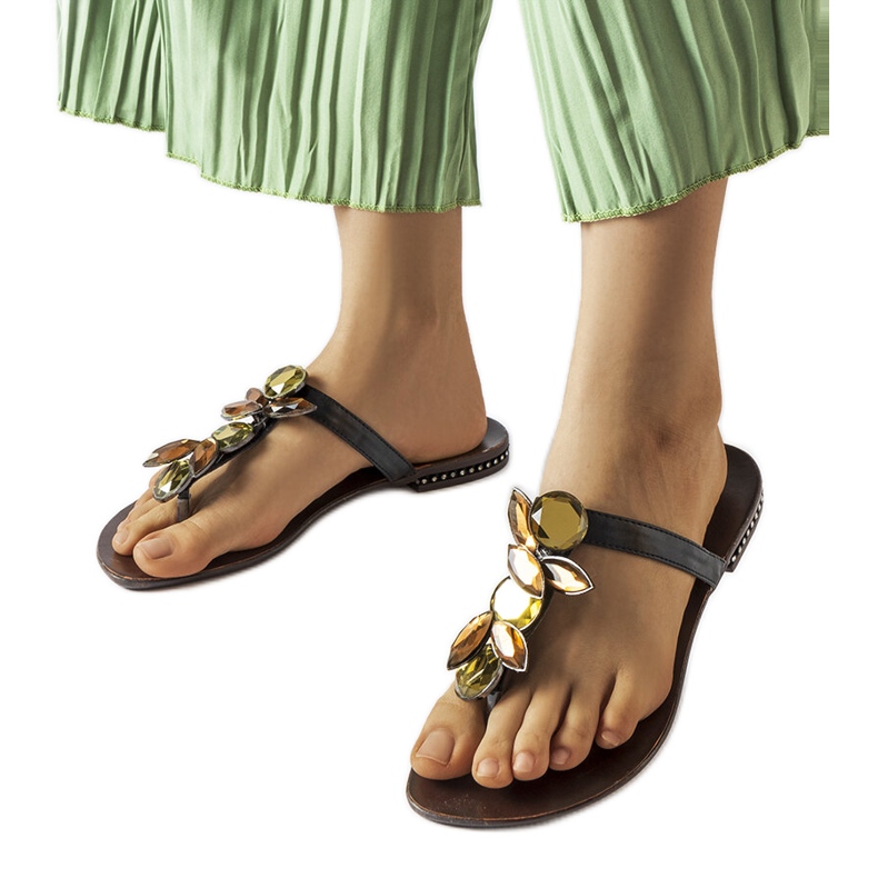 Chinelos pretos elegantes da Zarattini